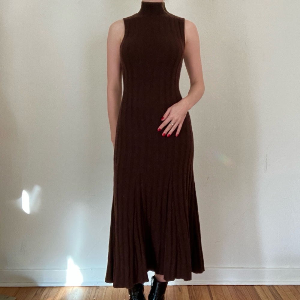 Reformation Chocolate Brown Cashmere Maxi